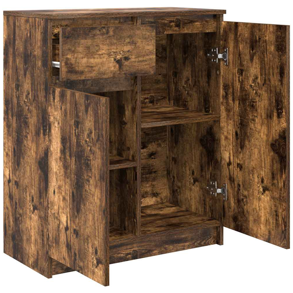 vidaXL 2 Door Single Drawer 3 Shelf Sonoma Oak Sideboard Image 4