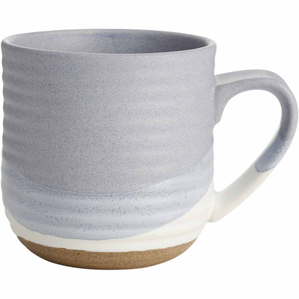 Wilko  Light Grey Artisan Speckled Dip Mug Image 1