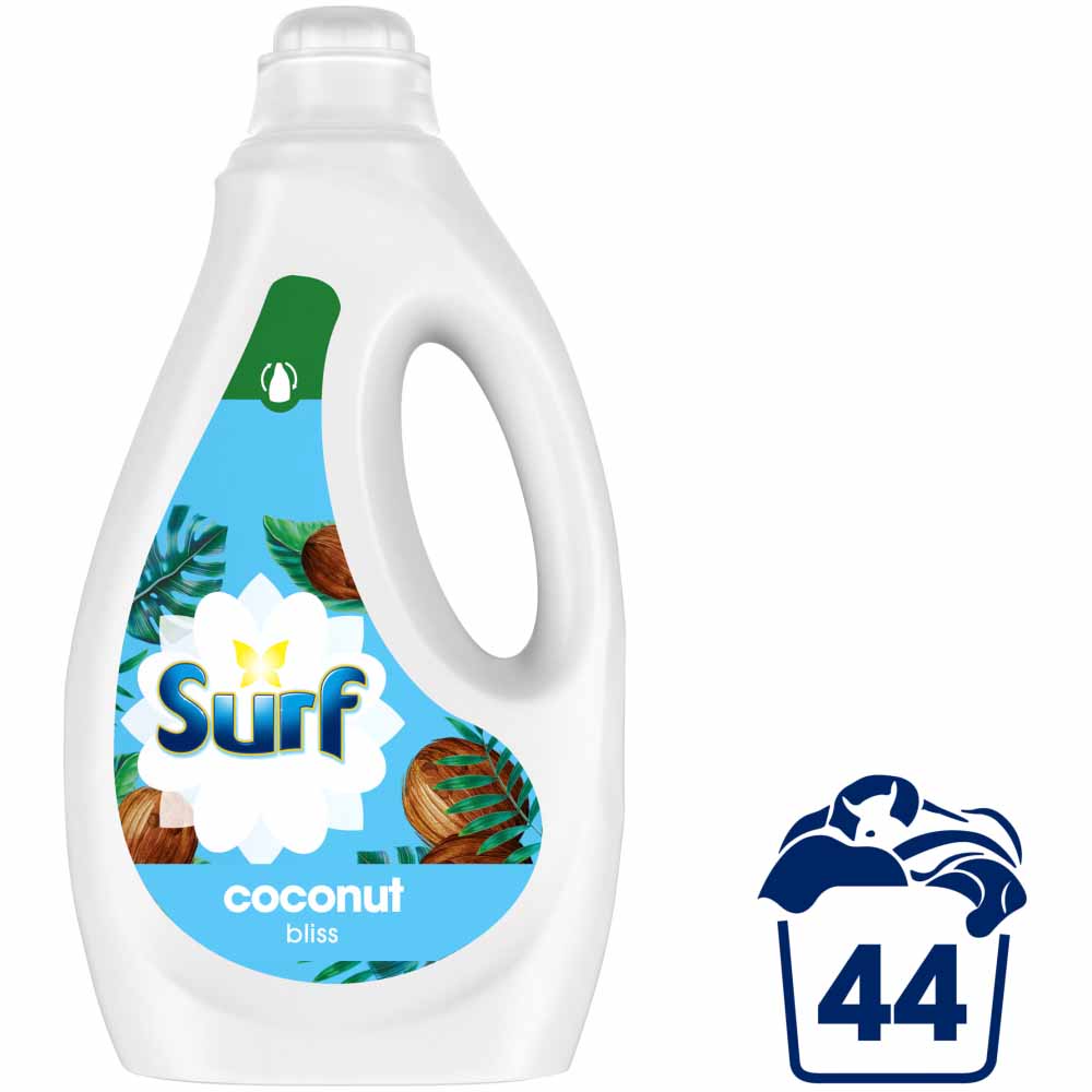 Surf Coconut Bliss Concentrated Liquid Laundry Detergent 44 Washes 1.188L Image 1
