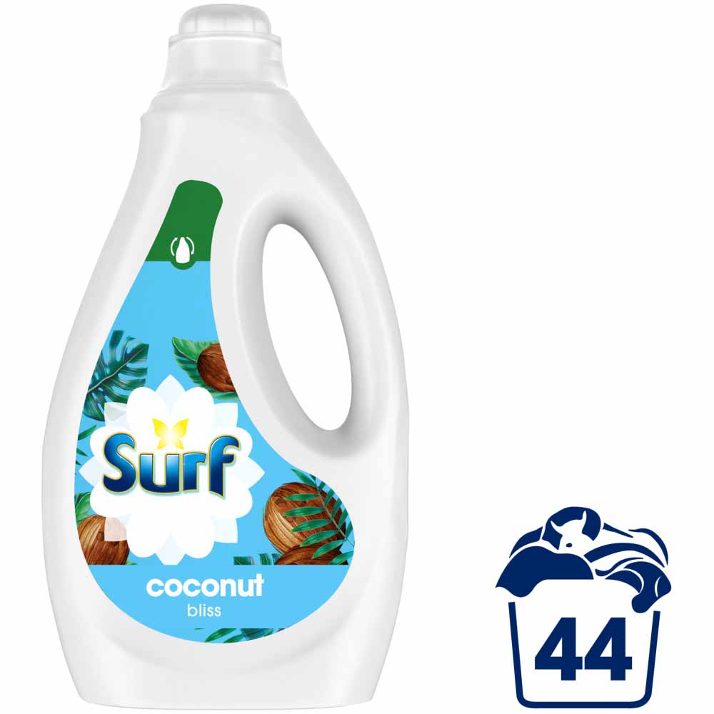 Surf Coconut Bliss Concentrated Liquid Laundry Detergent 44 Washes 1.188L Image