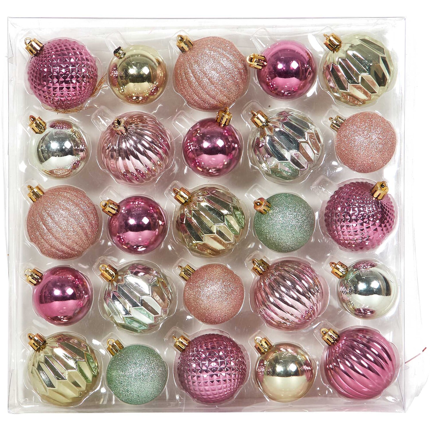 Pack of 25 Blushing Ballroom Baubles Image 1