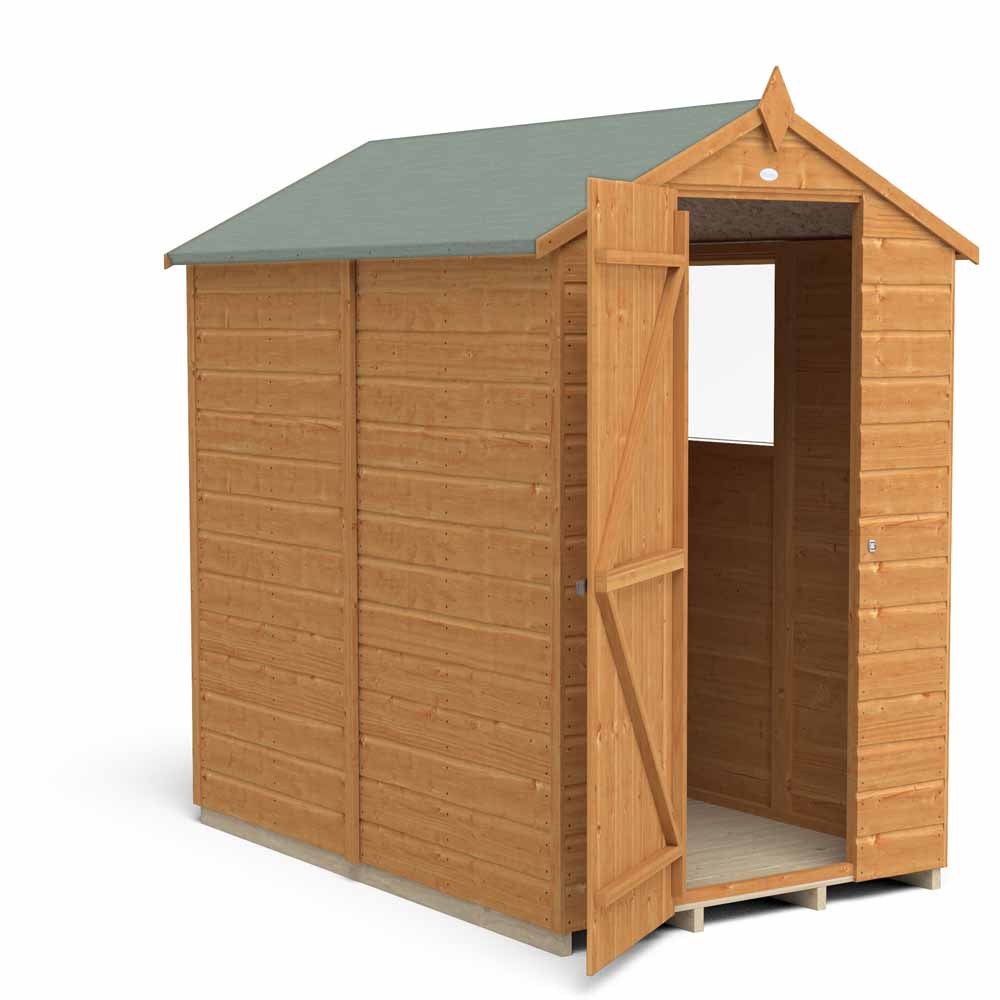 Forest Garden 6 x 4ft Shiplap Dip Treated Apex Shed Image 12