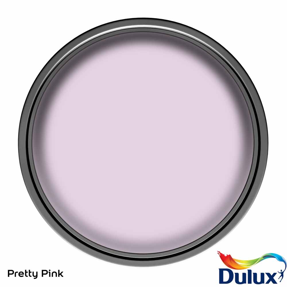 Dulux Walls & Ceilings Pretty Pink Silk Emulsion Paint 2.5L Image 3