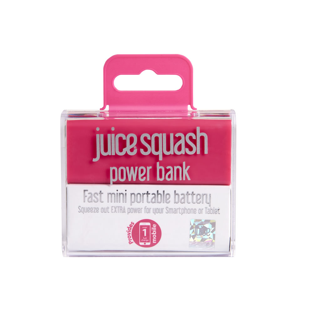 Juice Squash Mini Power Bank Pink 2800mAh Image