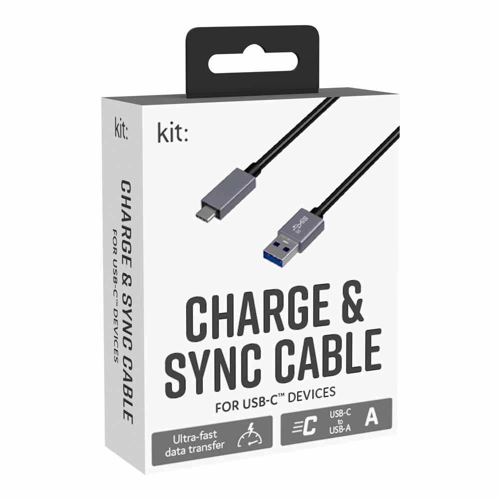 Kit Premium USB-C Cable 1m Space Grey Metal Plastic