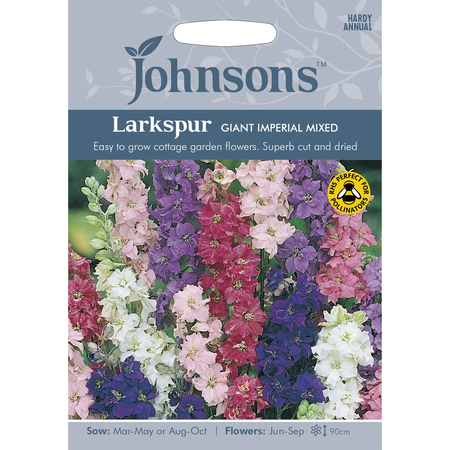 Johnsons Larkspur Giant Imperial Mixed Flower Seeds Image 2