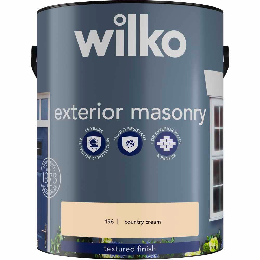Wilko Country Cream Textured Masonry Paint 5L Image 2