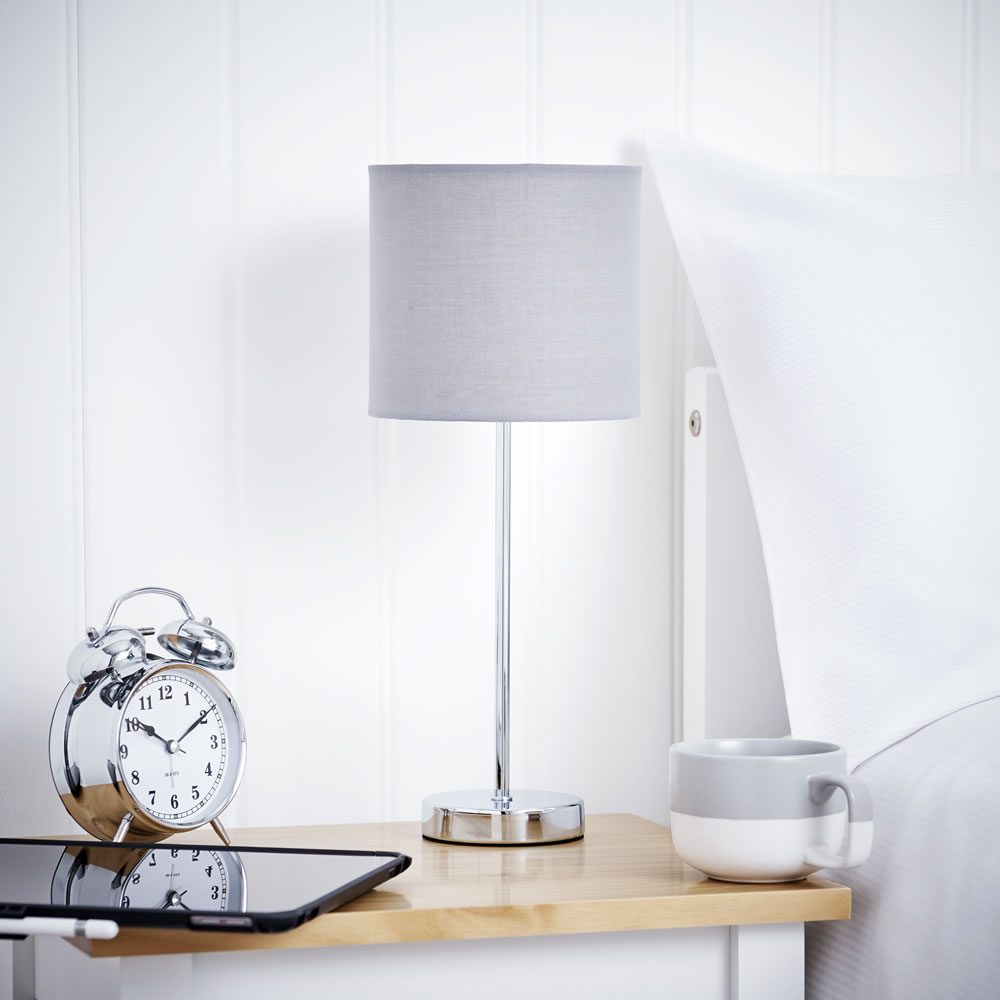 Wilko Milan Grey Table Lamp Wilko