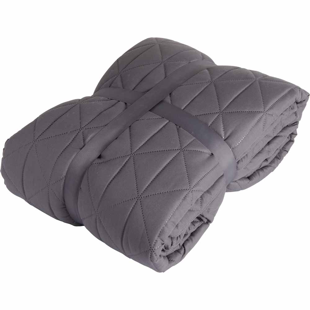 Wilko Grey Pinsonic Throw 200 X 200cm Wilko