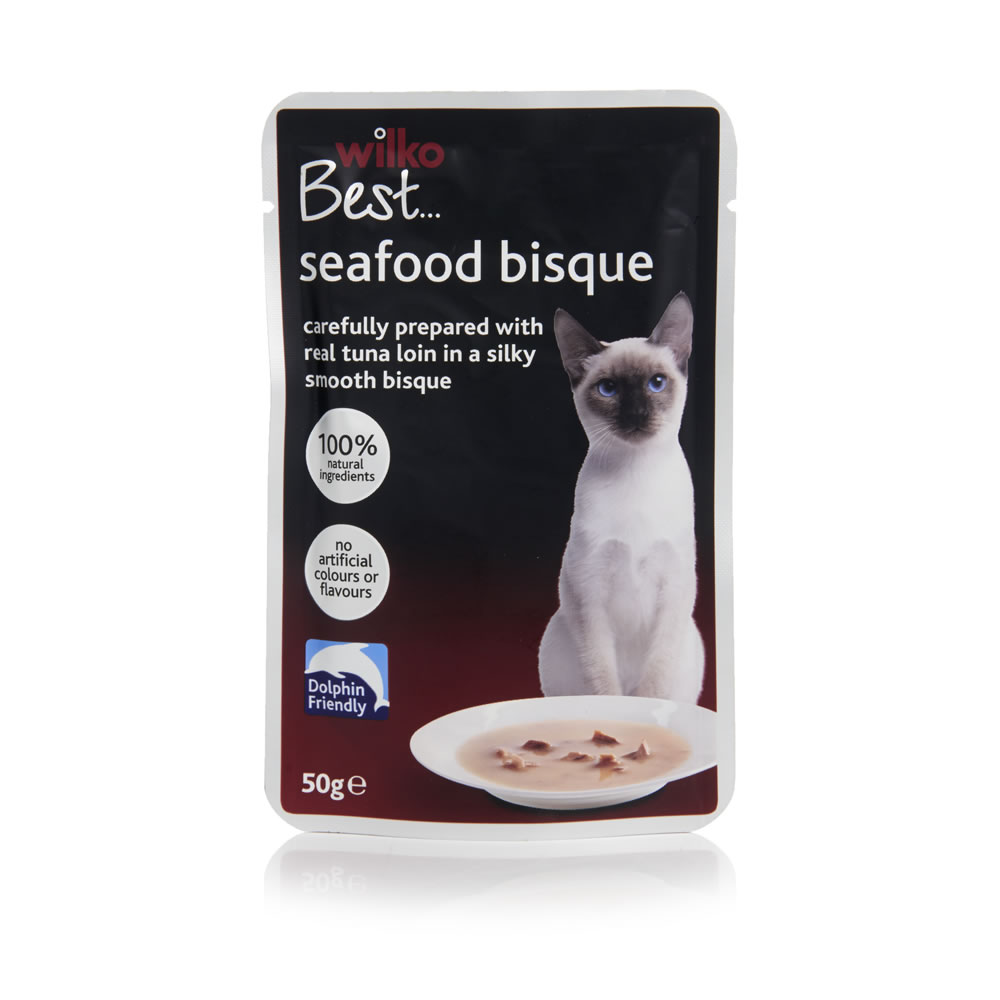 Wilko Best Seafood Bisque Cat Food Pouch 50g Wilko