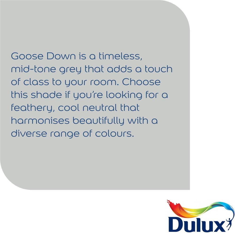 Dulux Walls & Ceilings Goose Down Silk Emulsion Paint 2.5L Image 4