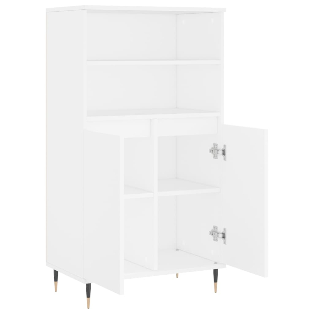 vidaXL 2 Door 2 Shelf White Highboard Image 5