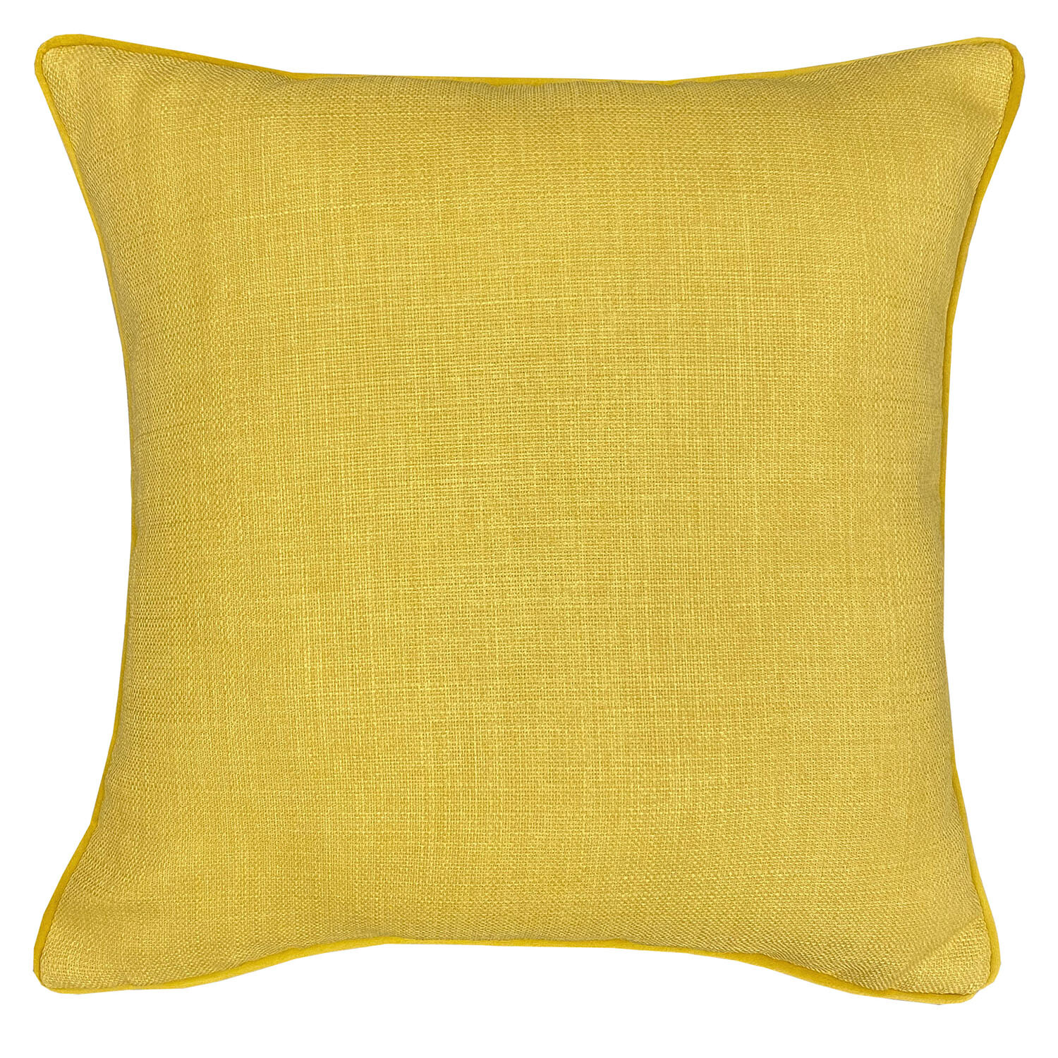 Sloane Faux Linen Cushion - Yellow Image 2
