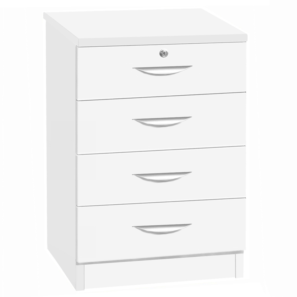 R White Cabinets 4 Drawer White Storage Unit Image 2