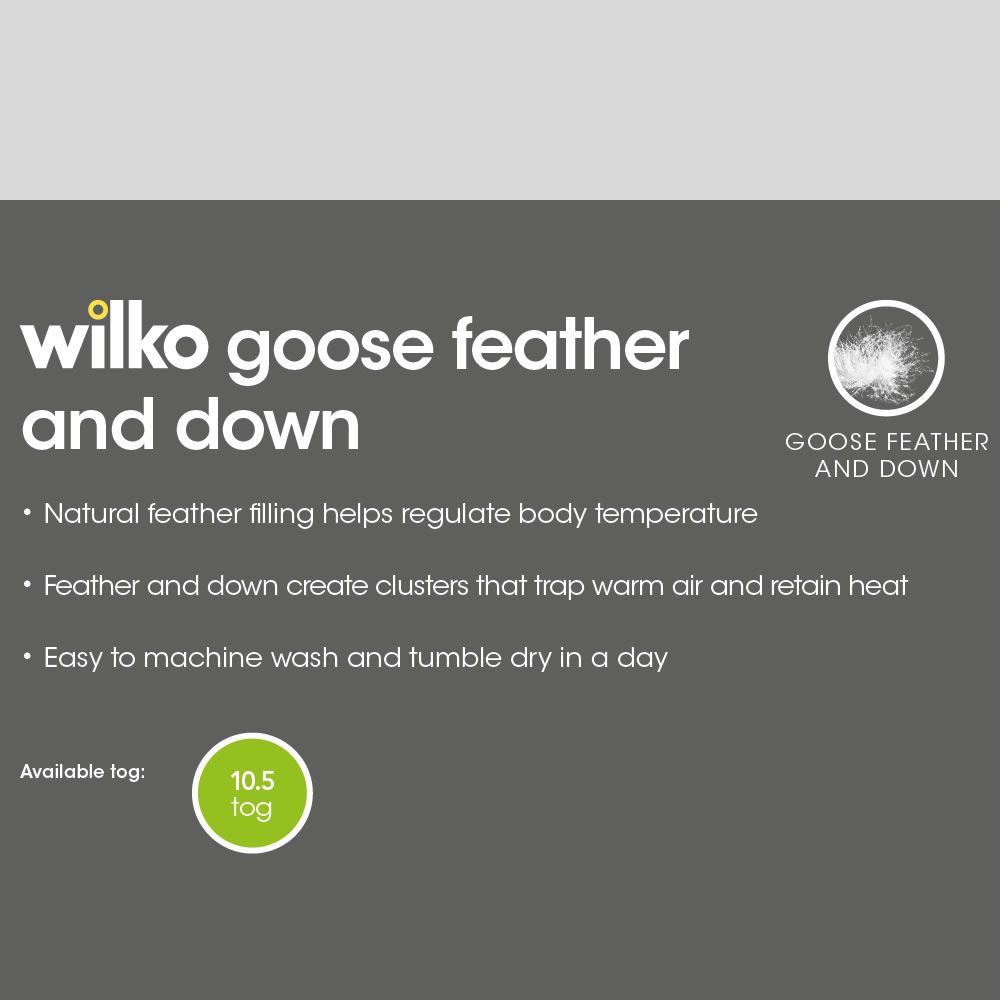 Wilko Goose Feather and Down 10.5 Tog King Duvet Image 4