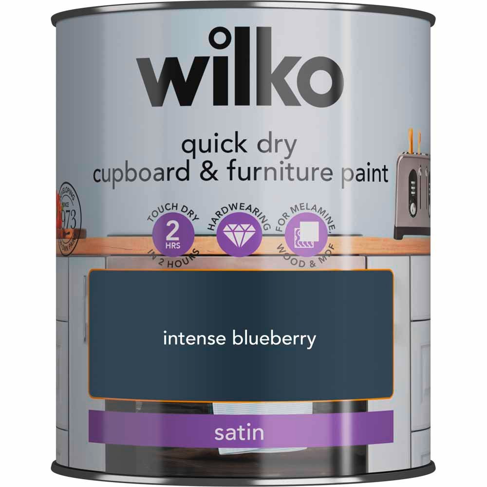 Wilko Quick Dry Intense Blueberry Furniture Paint 750ml Image 2