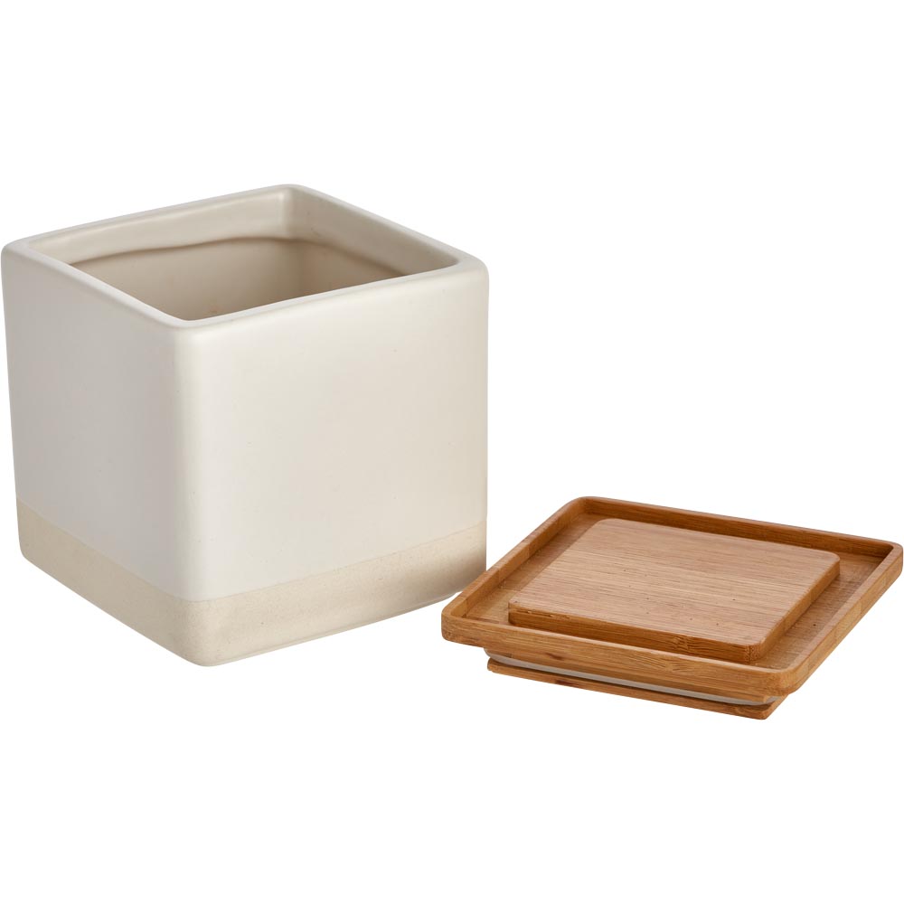Wilko Peach Stacking Ceramic Storage Jar Image 3