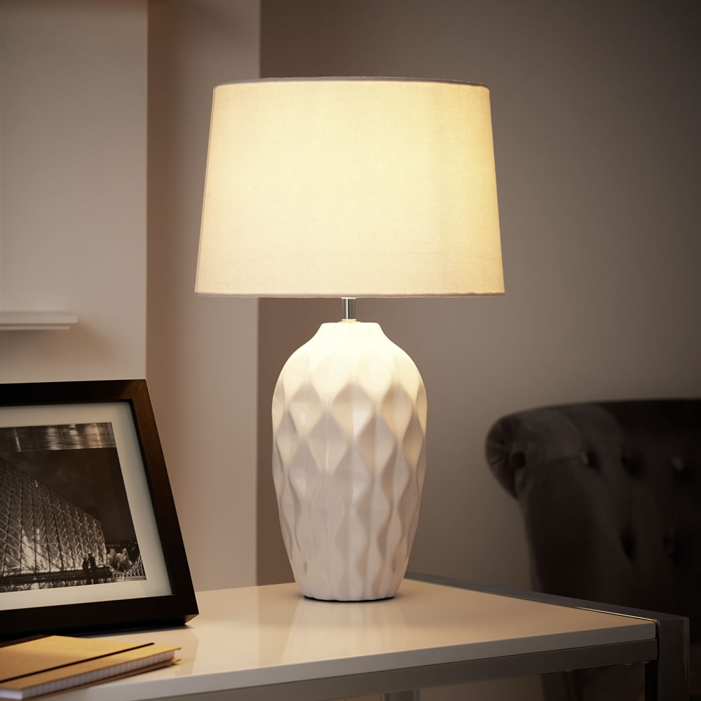Wilko Textured Table Lamp Image 8