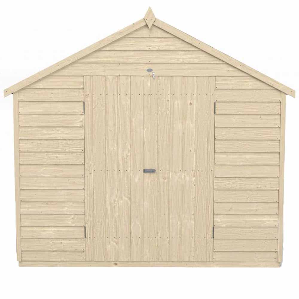 Forest Garden 10 x 8ft Double Door Pressure Treated Overlap Apex Shed Image 7