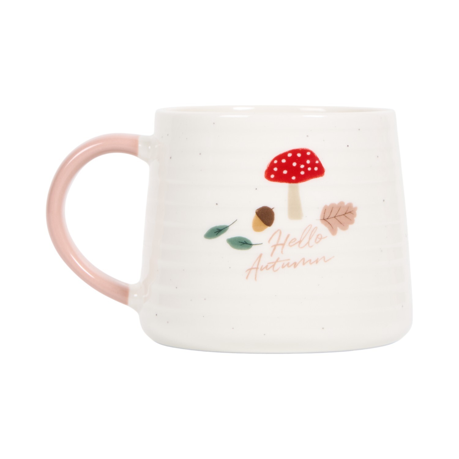 Hello Autumn Ribbed Mug White Image 1