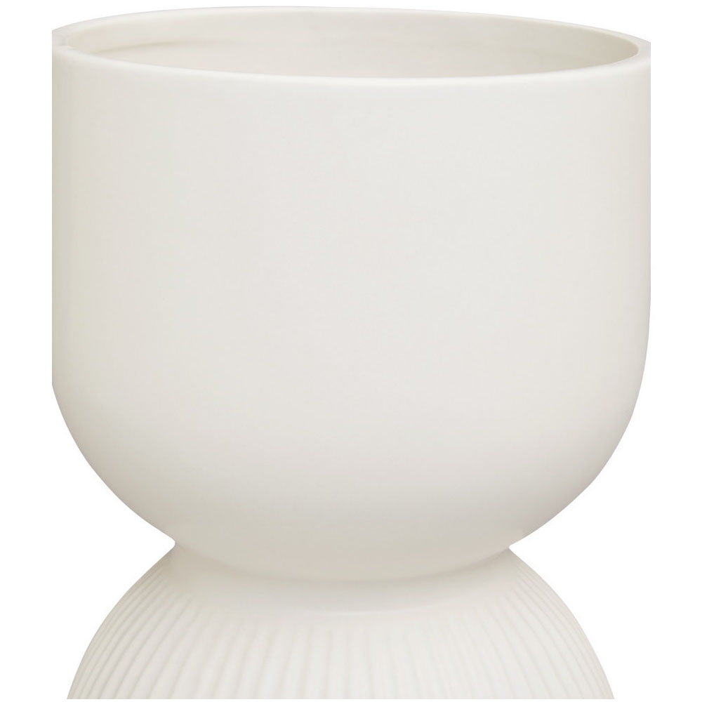 Premier Housewares White Fia Ceramic Planter Medium Image 3