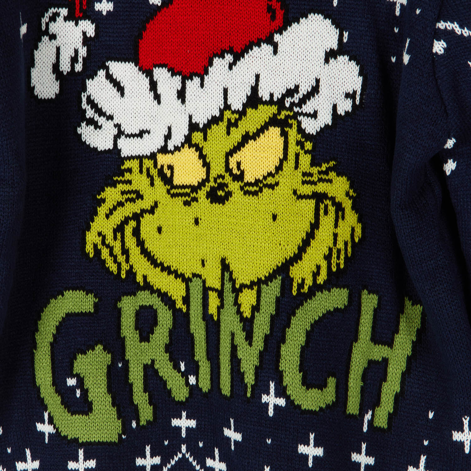 Grinch Snowflake Knitted Jumper Black Age 6-8 Image 4