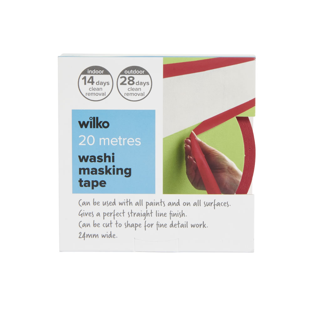 Wilko Smooth Washi Masking Tape 24mm x 20m Image 1