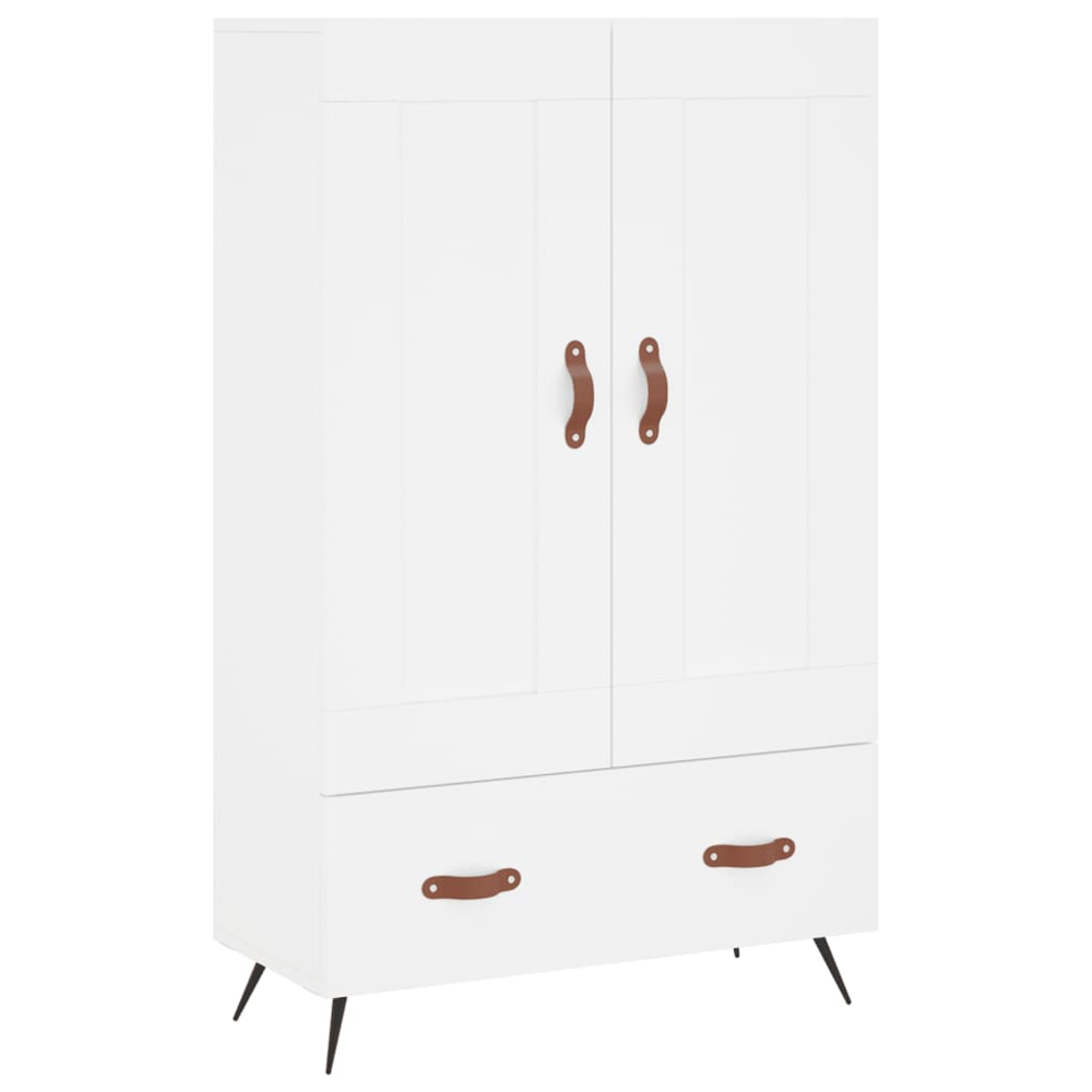 vidaXL 2 Door Single Drawer White Highboard Image 2