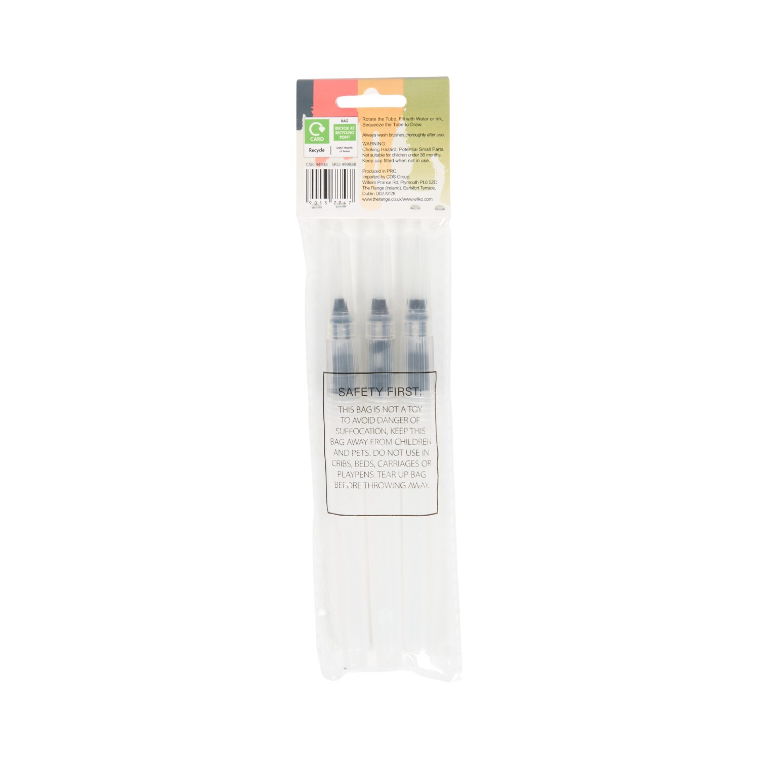 Pack of 3 Clear Water Brushes Image 2