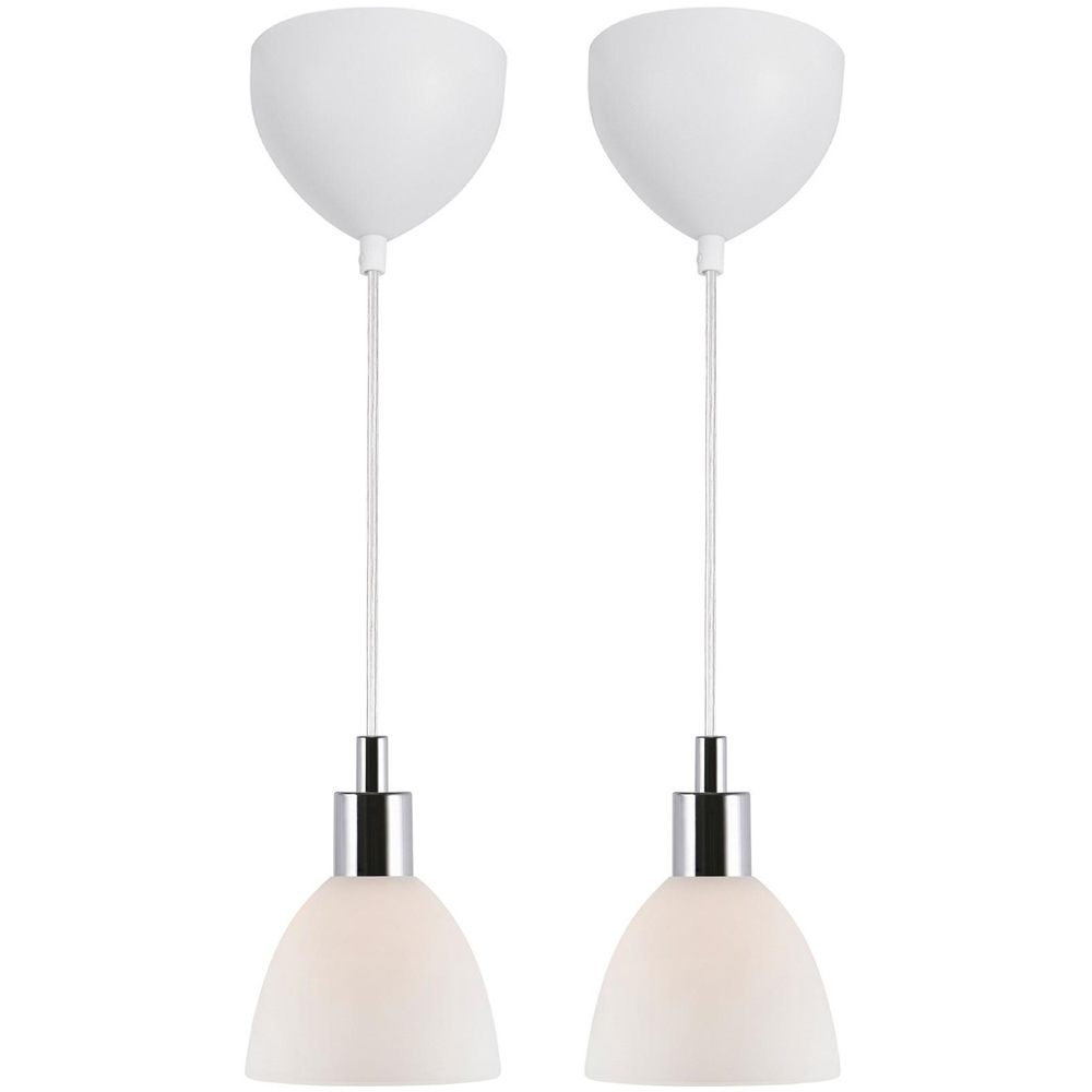 Nordlux Ray 2-Kit E14 Chrome Pendant Light Image 1