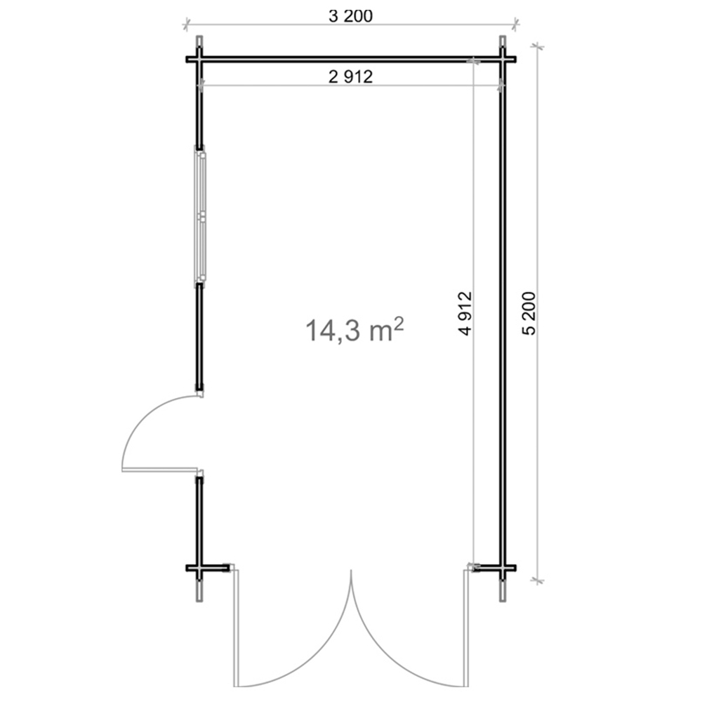 Shire Garage 10 x 17ft Double Door Apex Log Cabin Image 9