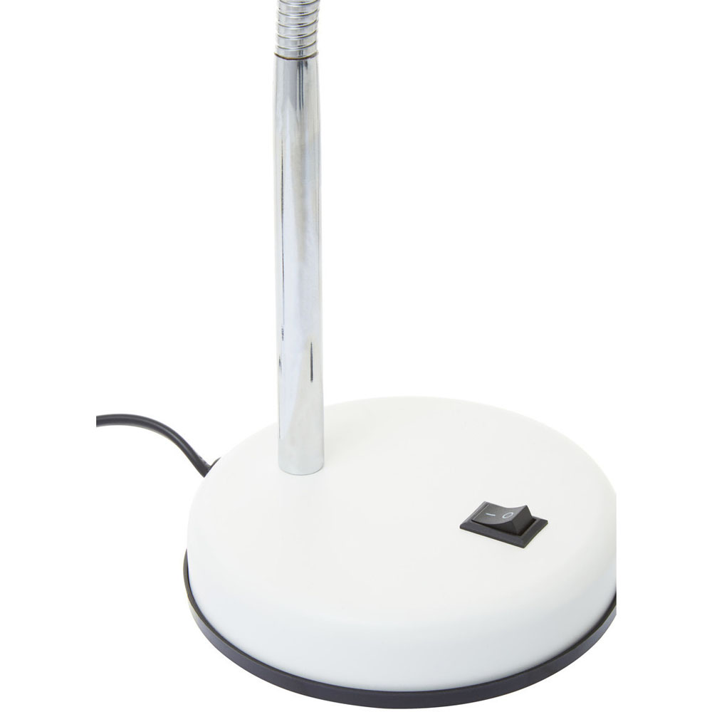 Premier Housewares Flexi Matte White Desk Lamp Image 6