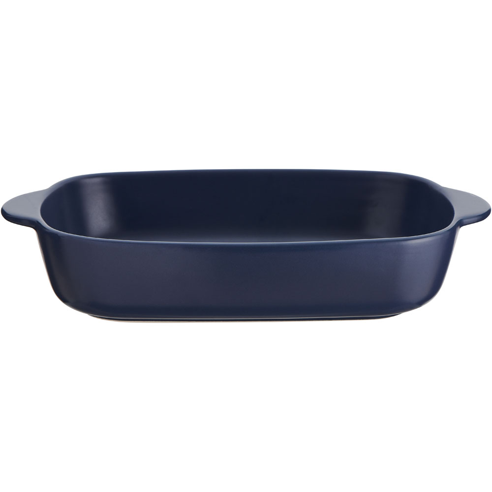 Wilko 34cm Blue Stoneware Rectangular Baking Dish Image 1