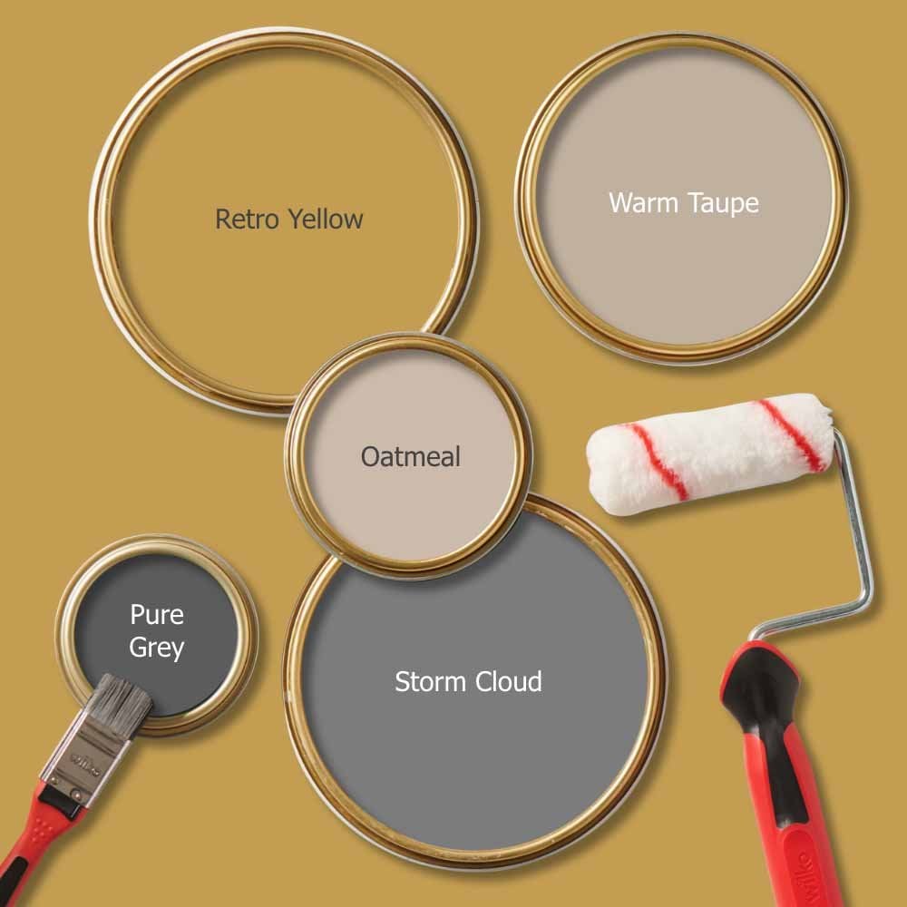 Wilko Tough & Washable Retro Yellow Matt Emulsion Paint 2.5L Wilko