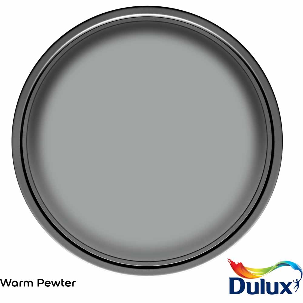 Dulux Walls & Ceilings Warm Pewter Matt Emulsion Paint 2.5L Image 3