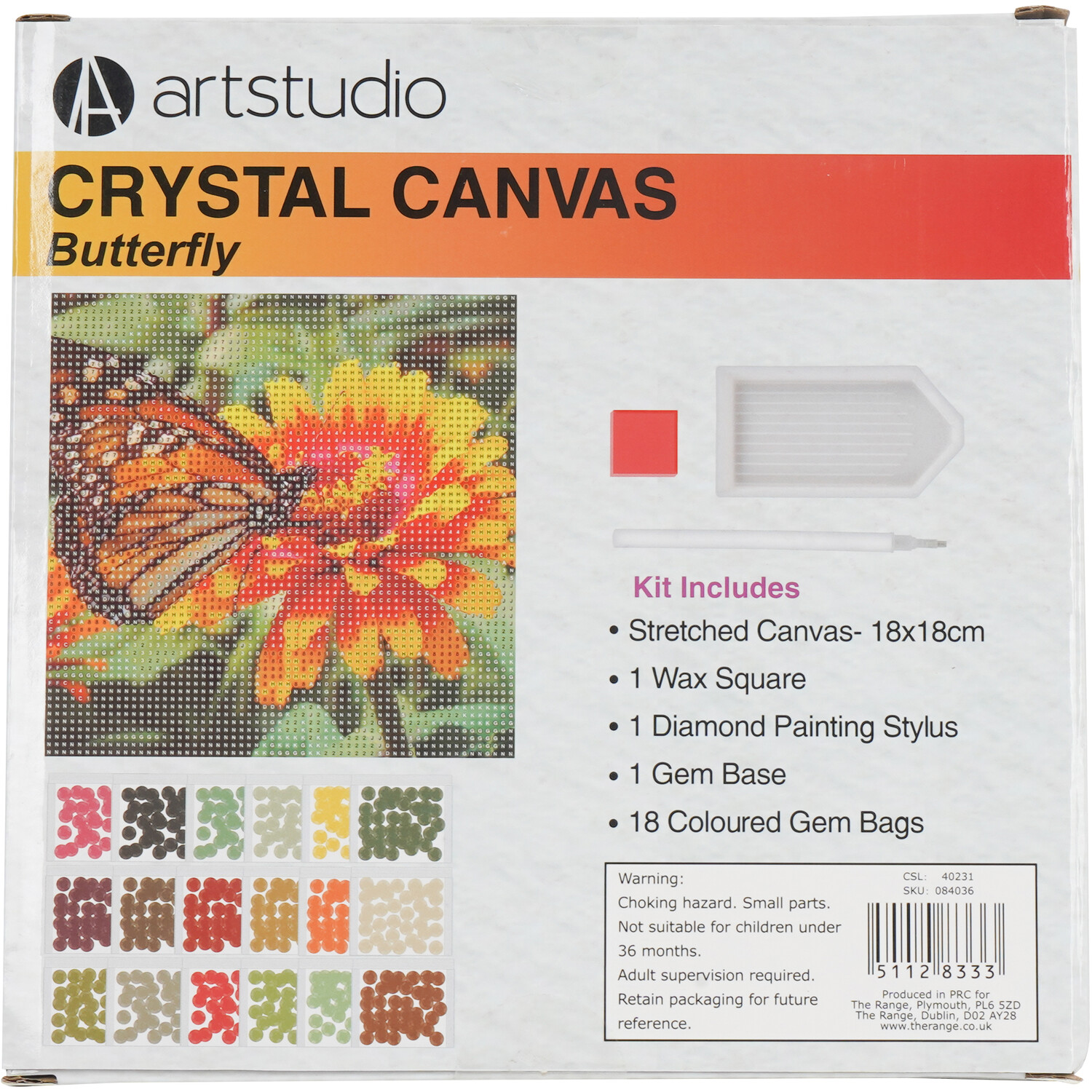 Crystal Canvas Butterfly or Pink Flowers Image 3