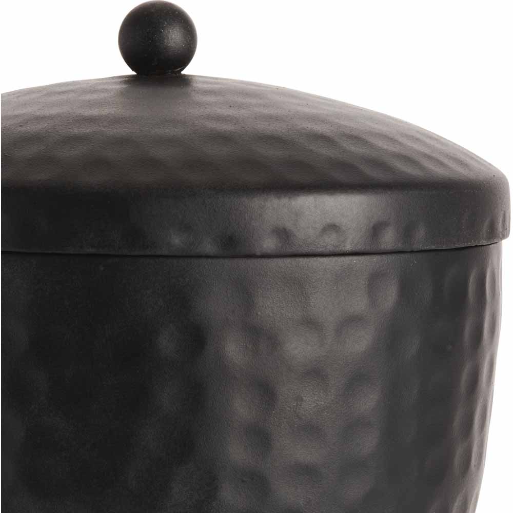 Wilko Black Hammered Candle Jar Image 3
