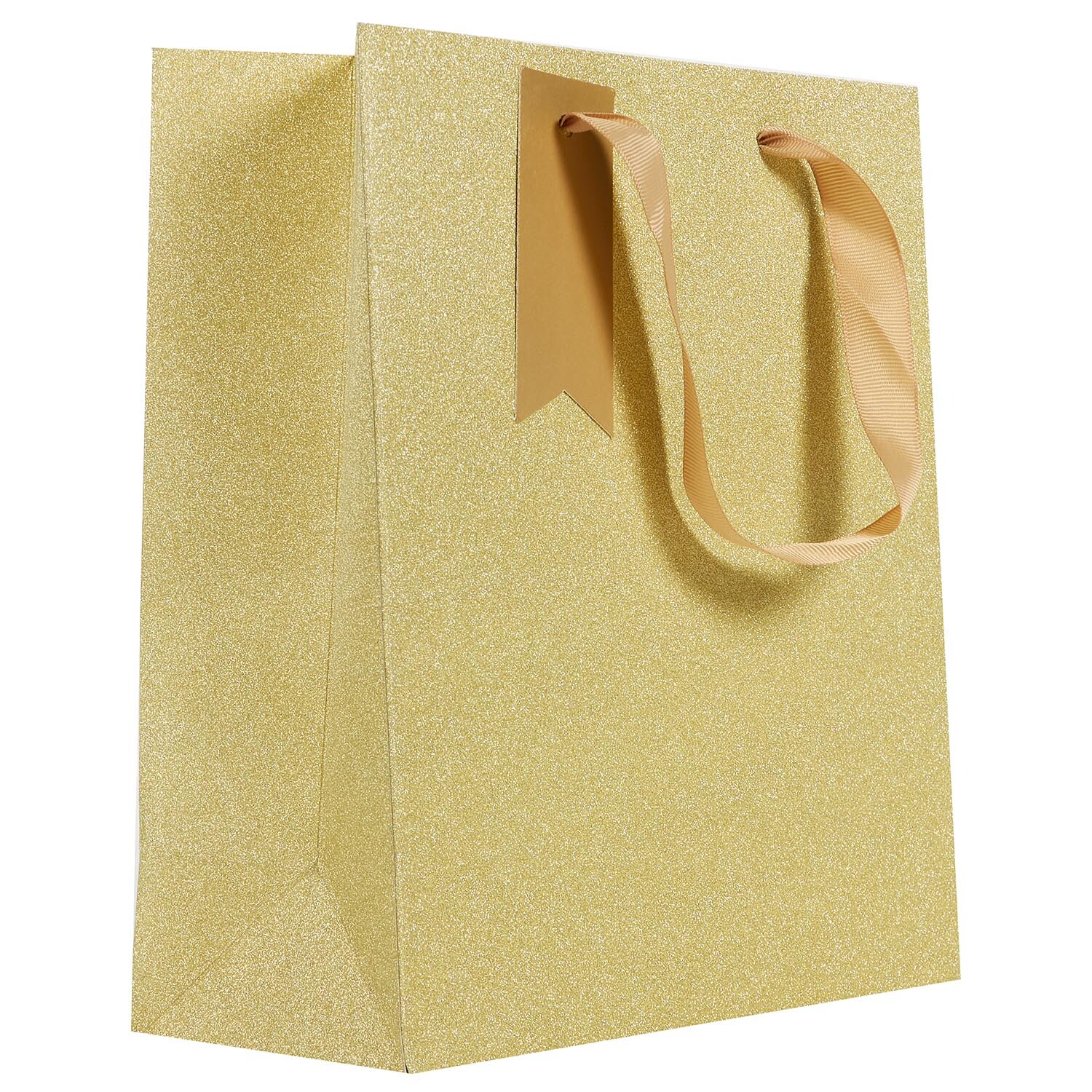 Pack of 3 Gold Glimmer Medium Gift Bags Gold Image 5