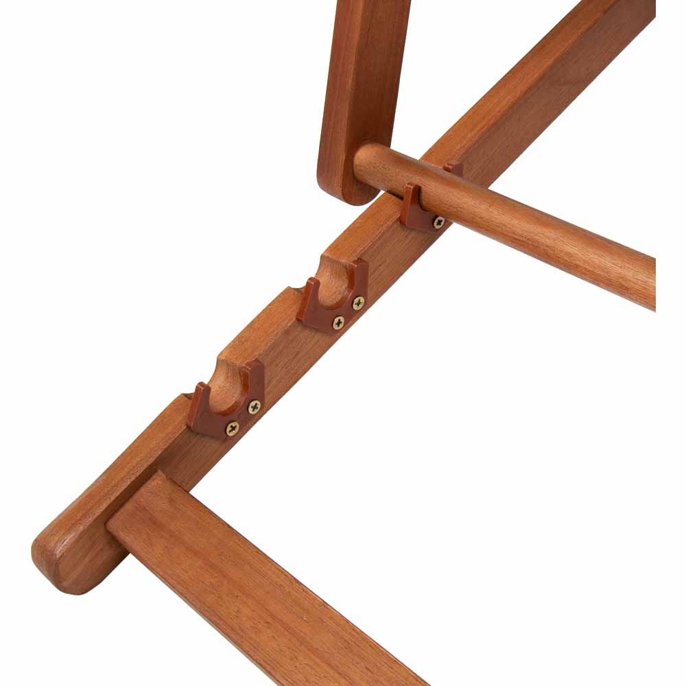 Charles Bentley FSC Eucalyptus Wooden Deck Chair Teal Image 8