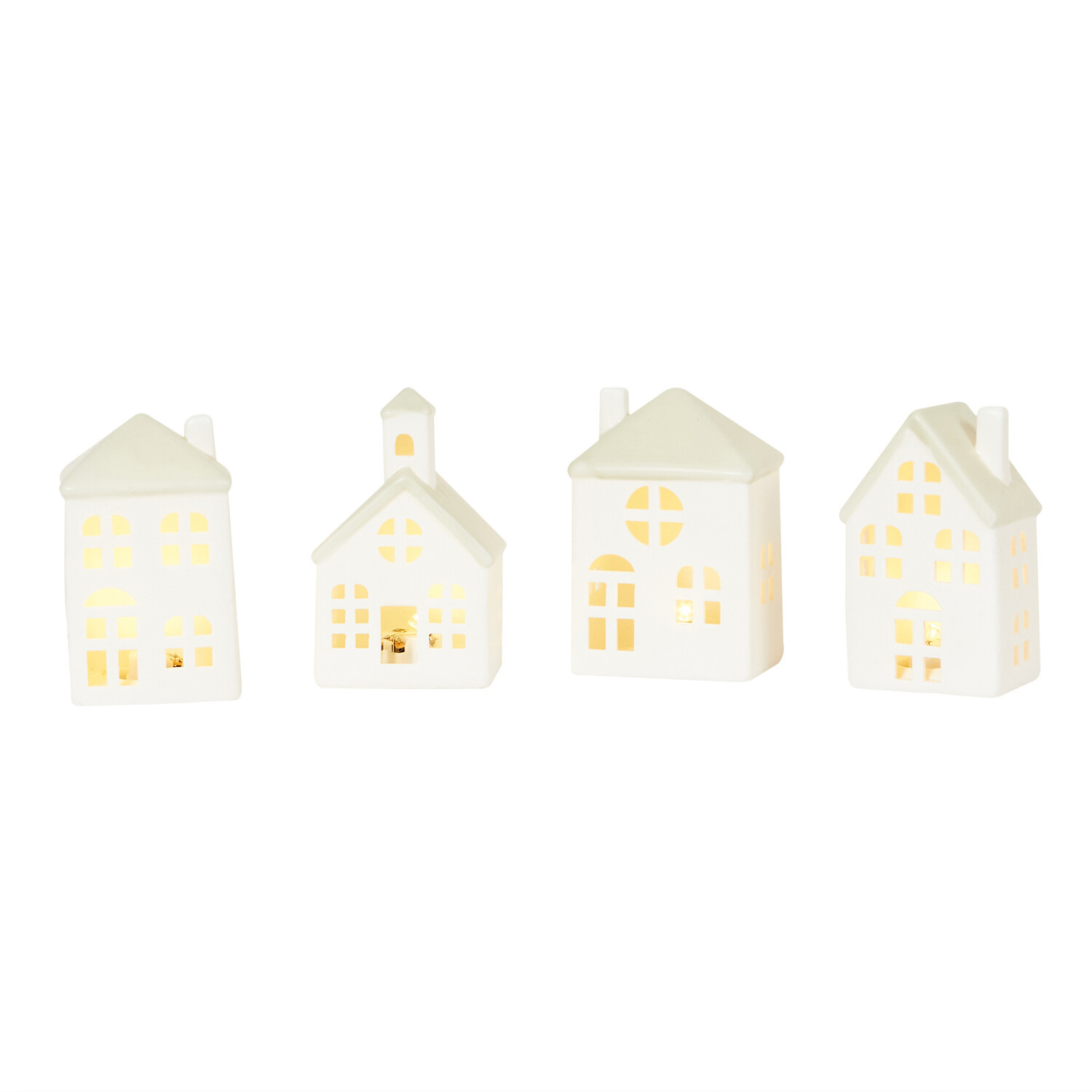 Set of 4 LED Houses Image 3