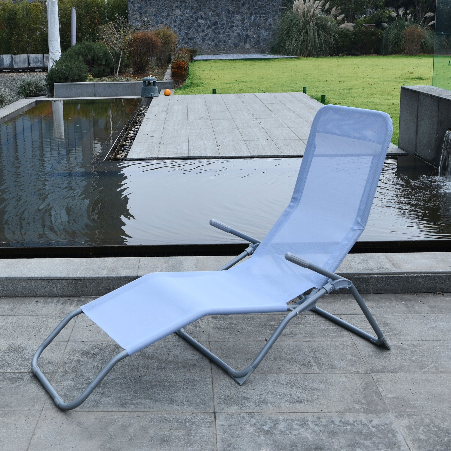 Celestial Blue Barcelona Sun Lounger - Celestial Blue Image 1