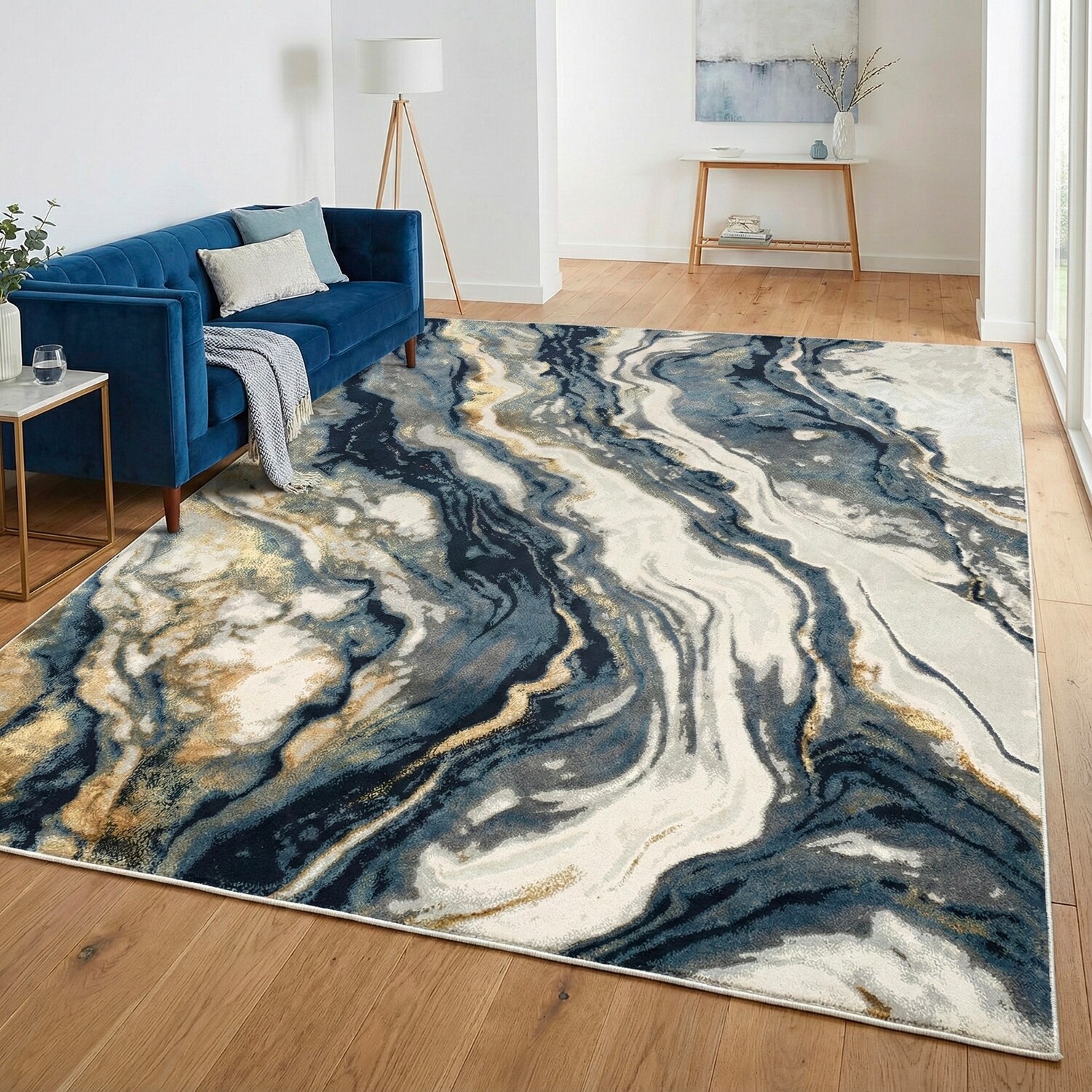 Ntu Rug Elegance Agate Rug Blue 120cm | Wilko