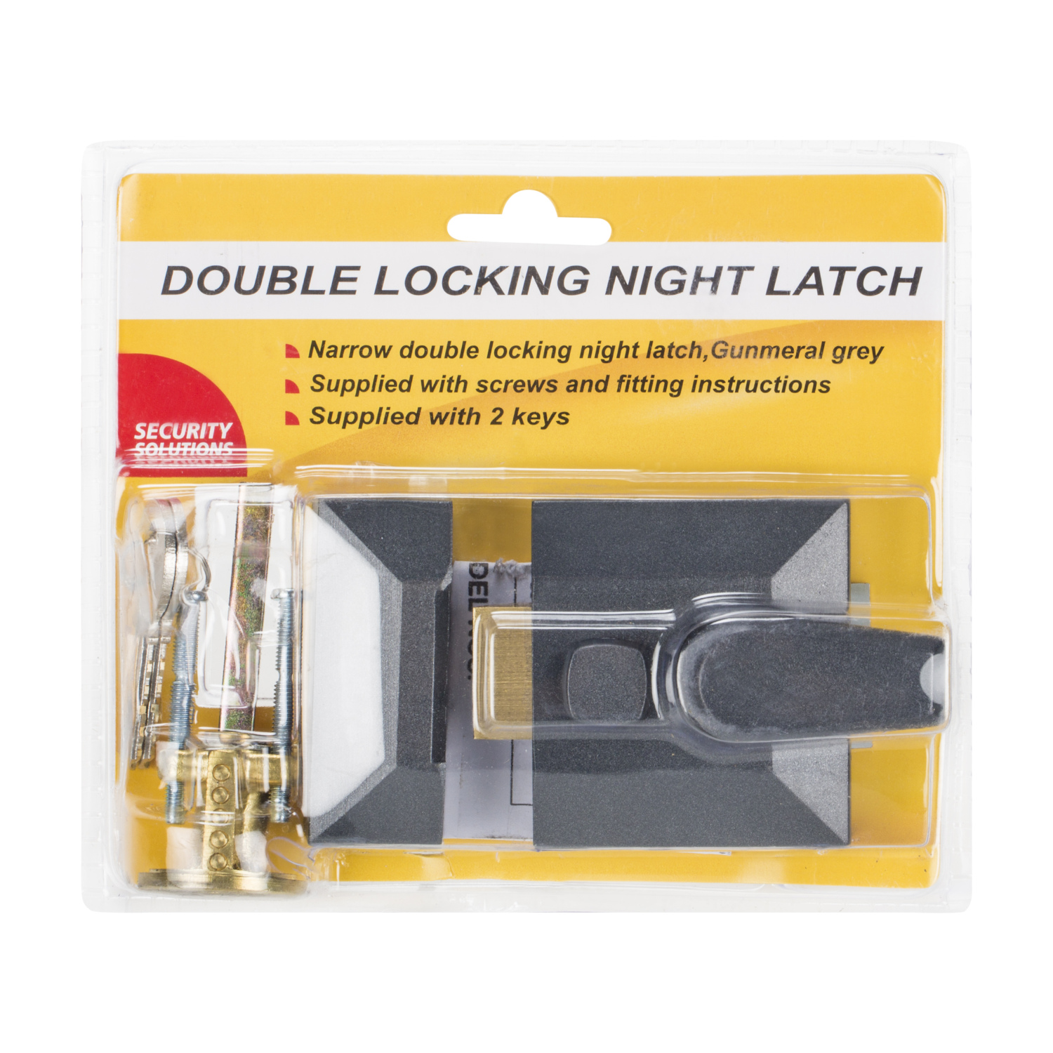 Hiatt Security Solutions Gunmetal Grey Double Locking Night Latch Image