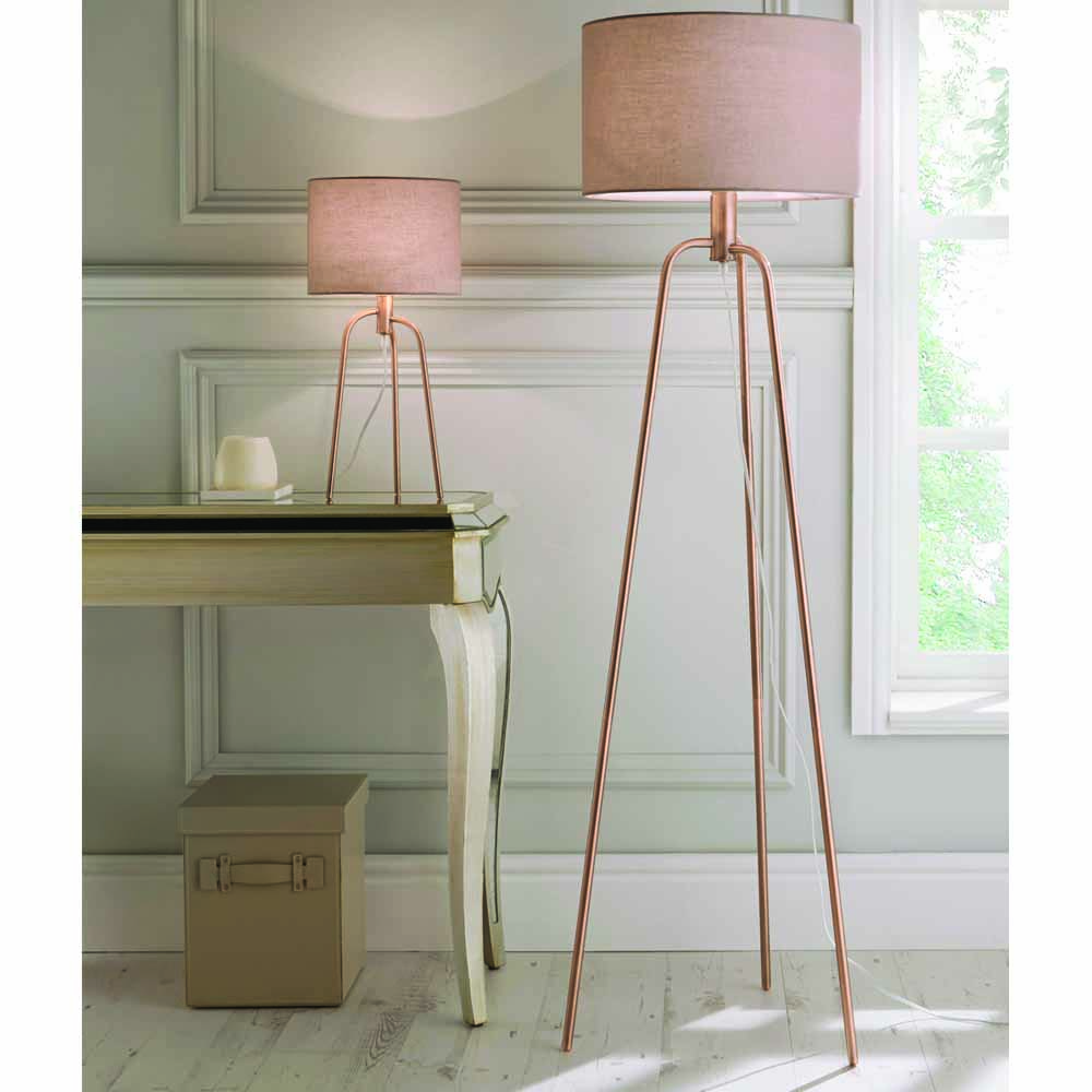 The Lighting and Interiors Antique Copper Jerry Floor Lamp Image 2