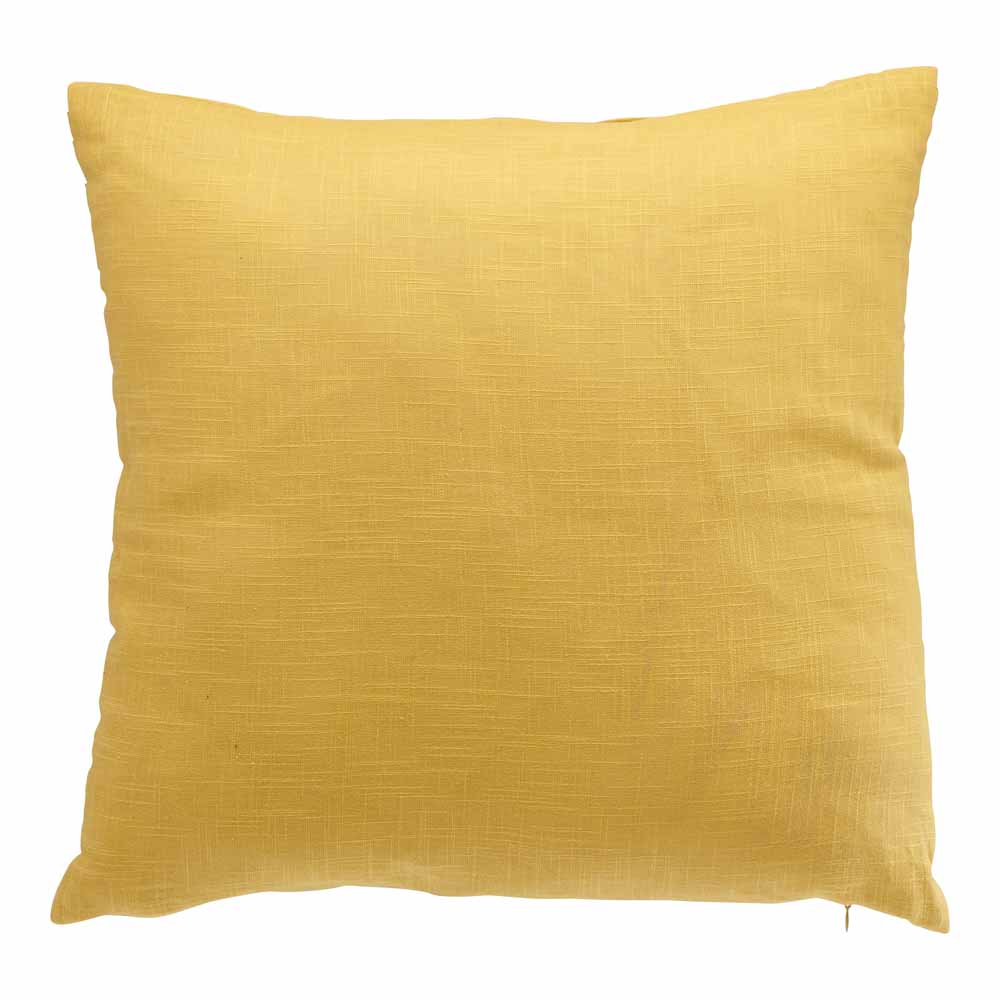 Wilko Pleated Cushion Mustard 43 x 43cm Image 2