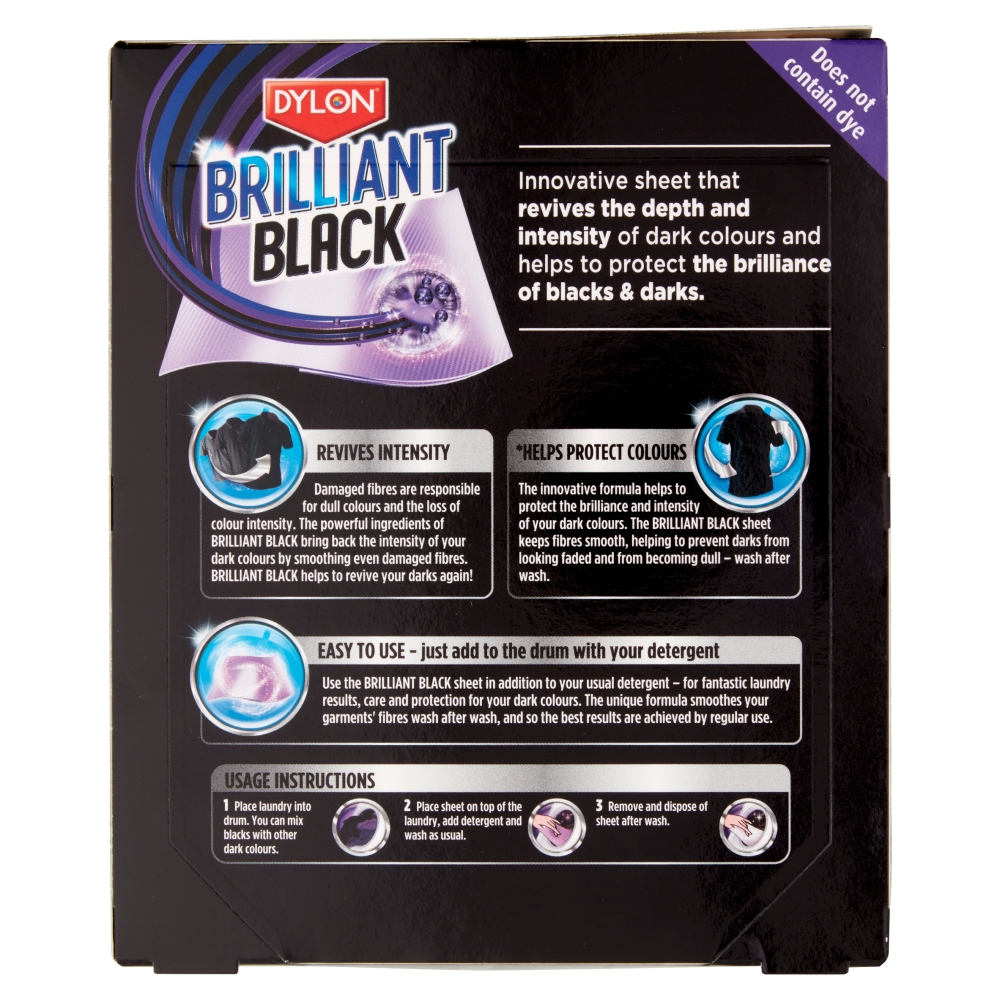 Revive Faded Blacks & Protect From Fading 10 Sheets 6 x DYLON Brilliant Black 