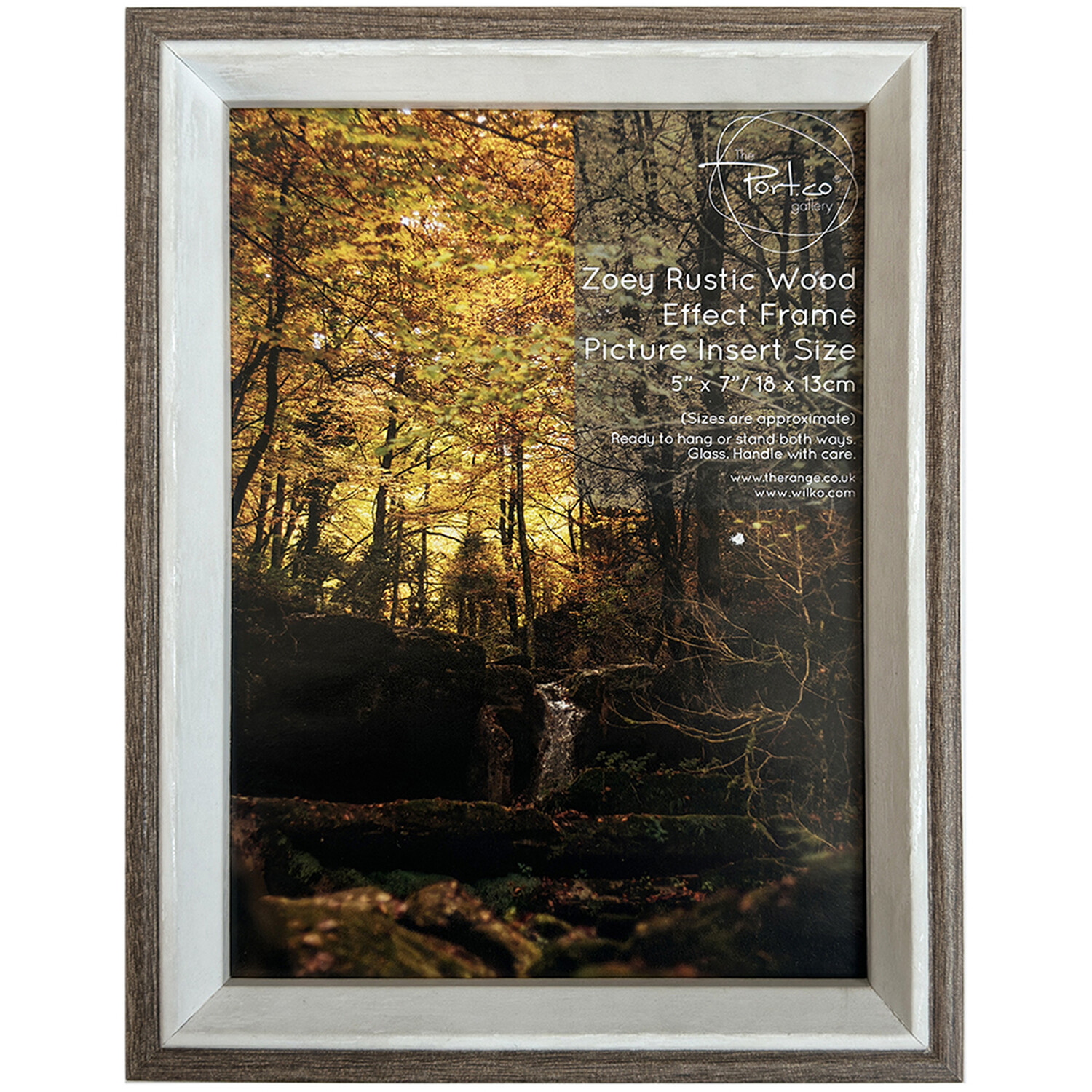 Zoey Rustic Wood Effect Frame - Brown / 7x5in Image 1