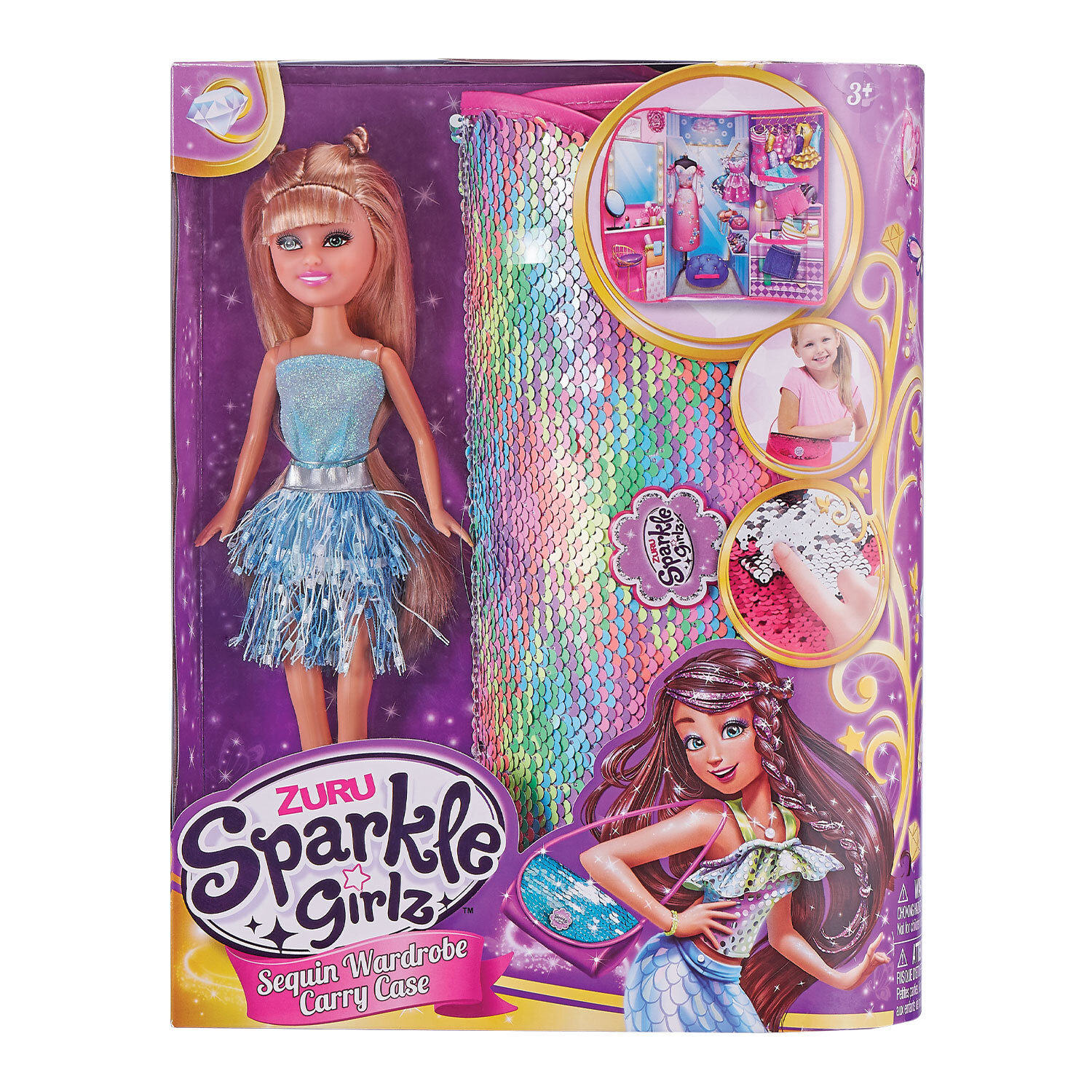 Sparkle Girlz Sequin Wardrobe Carry Case Image 2