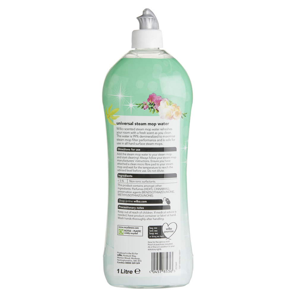 Wilko Steam Mop Water Ylang and Freesia 1L Image 2