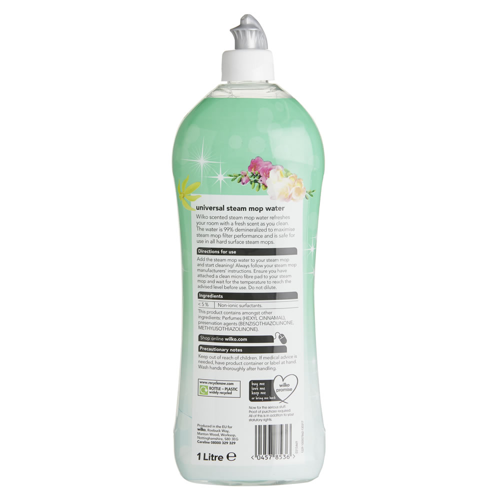 Wilko Steam Mop Water Ylang and Freesia 1L Wilko